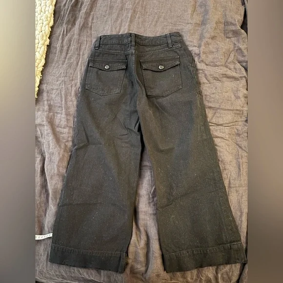 Black Wide Leg Pants Elegant Women's - Picture 8 of 8